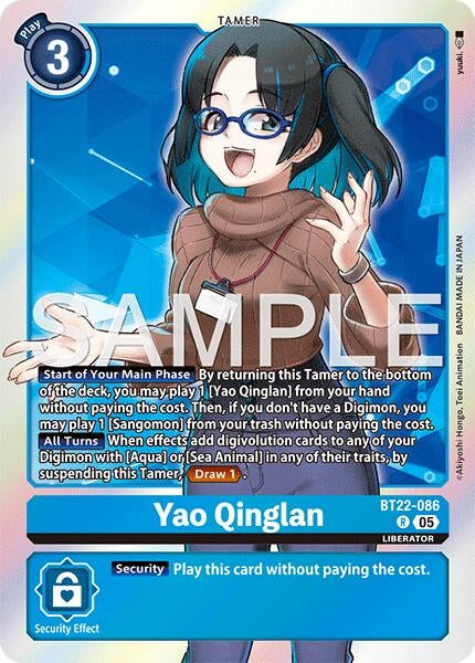 Image for Yao Qinglan (BT22-086 R) - Digimon Card Game