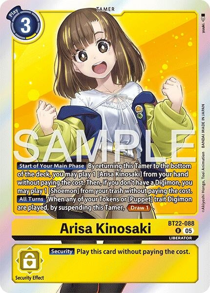 Image for Arisa Kinosaki (BT22-088 R) - Digimon Card Game