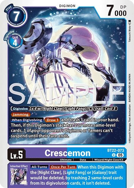 Image for Crescemon (BT22-073 U) - Digimon Card Game
