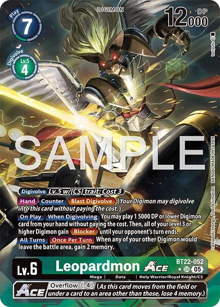 Image for Leopardmon ACE (Alternate Art) (BT22-052 SR) - Digimon Card Game