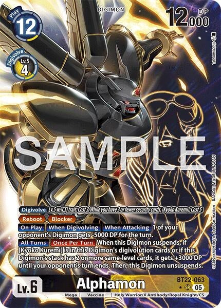 Image for Alphamon (Alternate Art) (BT22-063 SR) - Digimon Card Game