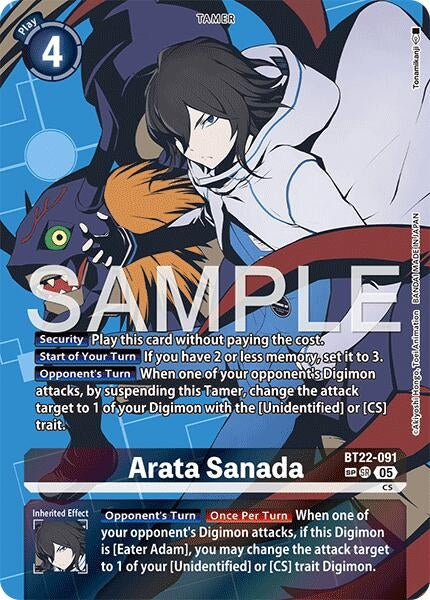 Image for Arata Sanada (SP) (BT22-091 SR) - Digimon Card Game