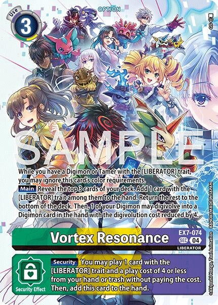 Image for Vortex Resonance (Digimon Liberator Debuggers Set) (EX7-074 SCR) (Digimon LIBERATOR) (EX-07) - Digimon Card Game