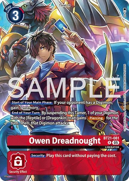 Image for Owen Dreadnought (Digimon Liberator Debuggers Set) (BT21-081 R) (World Convergence) (BT-21) - Digimon Card Game