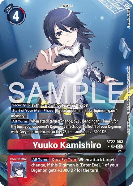 Image for Yuuko Kamishiro (Alternate Art) (BT22-083 SR) - Digimon Card Game