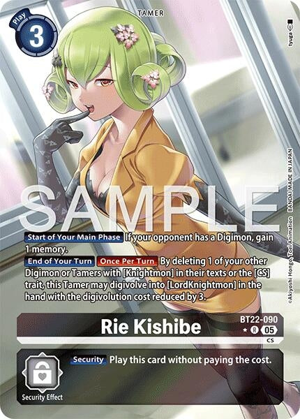 Image for Rie Kishibe (Alternate Art) (BT22-090 R) - Digimon Card Game