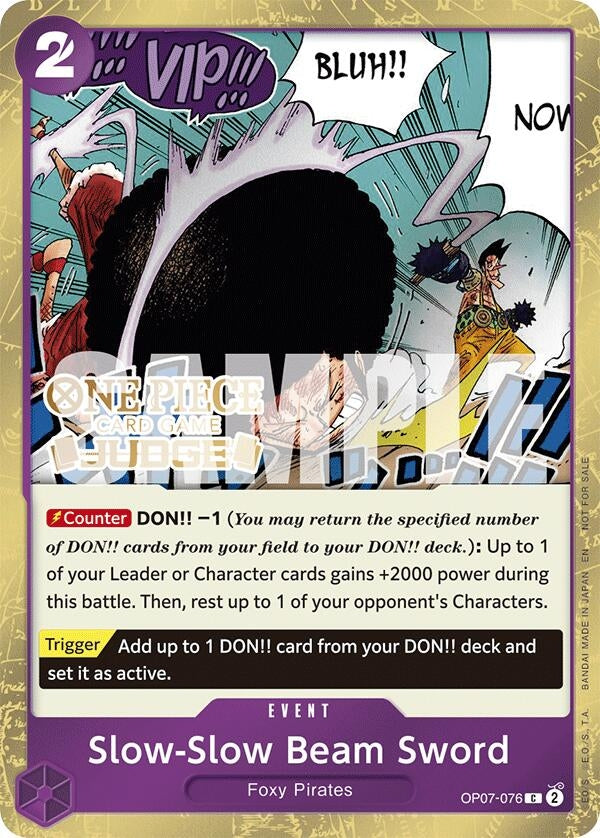 Image for Slow-Slow Beam Sword (Judge Pack Vol. 6) (OP07-076) (One Piece Promotion Cards) - One Piece Card Game