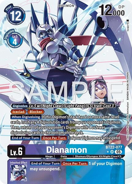 Image for Dianamon (Alternate Art) (BT22-077 SR) - Digimon Card Game