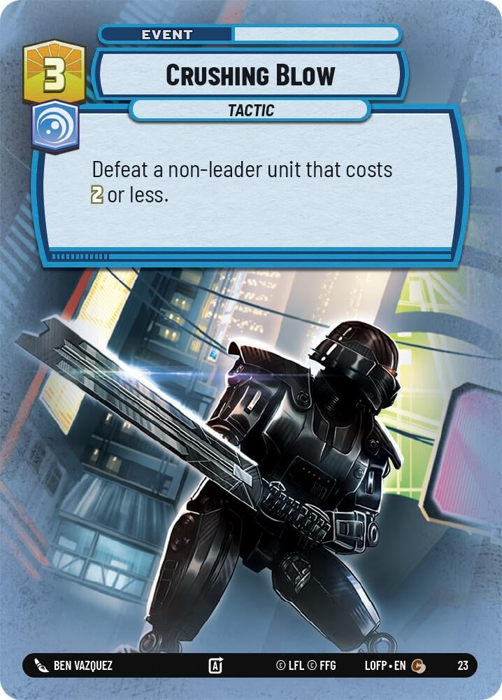 Image for Crushing Blow (Foil) (23) - Star Wars: Unlimited