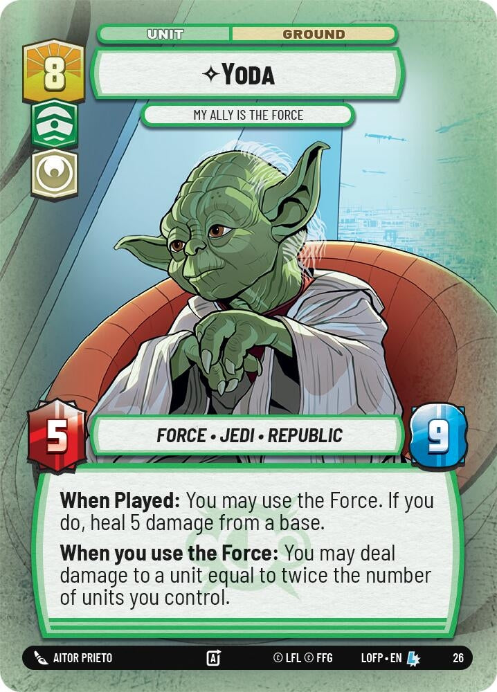 Image for Yoda - My Ally is the Force (Foil) (26) - Star Wars: Unlimited