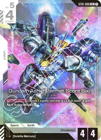 Image for Gundam Aerial (Permet Score Six) (ST01-006) (Starter Deck 01: Heroic Beginnings) - Gundam Card Game