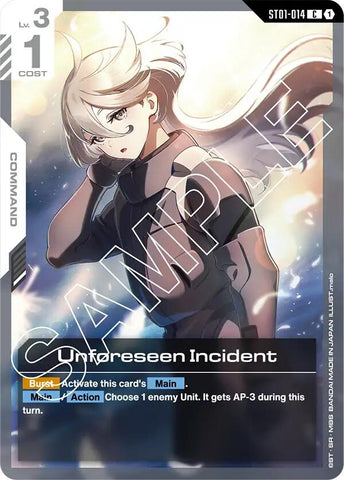 Image for Unforeseen Incident (ST01-014) (Starter Deck 01: Heroic Beginnings) - Gundam Card Game