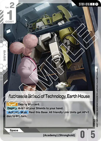 Image for Asticassia School of Technology, Earth House (ST01-016) (Starter Deck 01: Heroic Beginnings) - Gundam Card Game