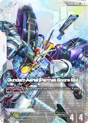 Image for Gundam Aerial (Permet Score Six) (LR+) (ST01-006) (Starter Deck 01: Heroic Beginnings) - Gundam Card Game