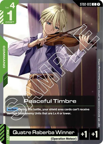 Image for Peaceful Timbre (ST02-013) (Starter Deck 02: Wings of Advance) - Gundam Card Game