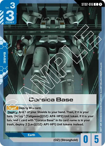 Image for Corsica Base (ST02-016) (Starter Deck 02: Wings of Advance) - Gundam Card Game