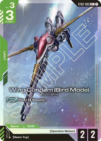 Image for Wing Gundam (Bird Mode) (C+) (ST02-002) (Starter Deck 02: Wings of Advance) - Gundam Card Game