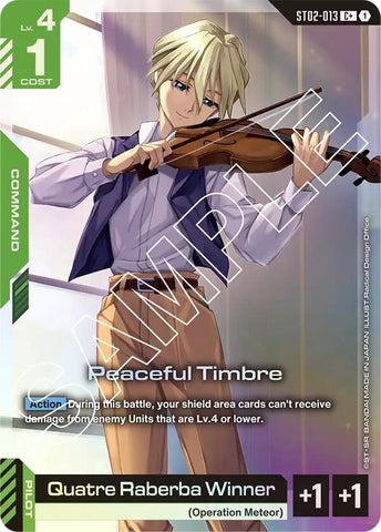 Image for Peaceful Timbre (C+) (ST02-013) (Starter Deck 02: Wings of Advance) - Gundam Card Game