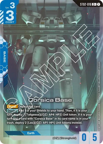 Image for Corsica Base (C+) (ST02-016) (Starter Deck 02: Wings of Advance) - Gundam Card Game