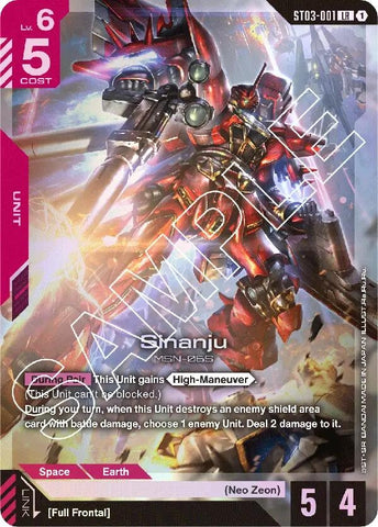 Image for Sinanju (ST03-001) (Starter Deck 03: Zeon's Rush) - Gundam Card Game