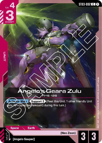 Image for Angelo's Geara Zulu (ST03-002) (Starter Deck 03: Zeon's Rush) - Gundam Card Game