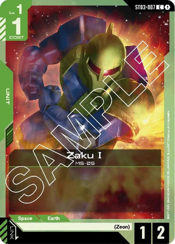 Image for Zaku I (ST03-007) (Starter Deck 03: Zeon's Rush) - Gundam Card Game