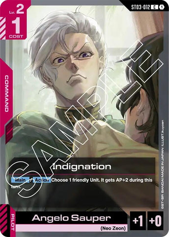 Image for Indignation (ST03-012) (Starter Deck 03: Zeon's Rush) - Gundam Card Game