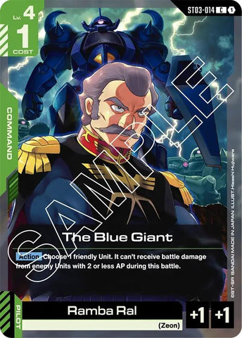 Image for The Blue Giant (ST03-014) (Starter Deck 03: Zeon's Rush) - Gundam Card Game