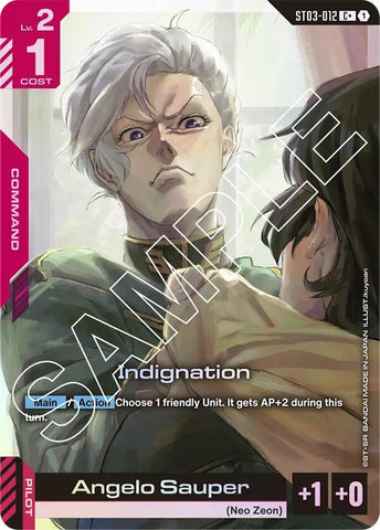 Image for Indignation (C+) (ST03-012) (Starter Deck 03: Zeon's Rush) - Gundam Card Game