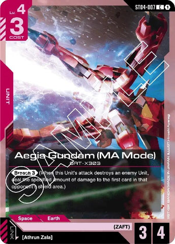 Image for Aegis Gundam (MA Mode) (ST04-007) (Starter Deck 04: SEED Strike) - Gundam Card Game
