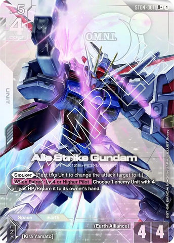 Image for Aile Strike Gundam (LR+) (ST04-001) (Starter Deck 04: SEED Strike) - Gundam Card Game