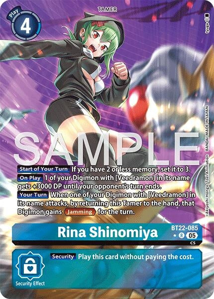 Image for Rina Shinomiya (Alternate Art) (BT22-085 R) - Digimon Card Game