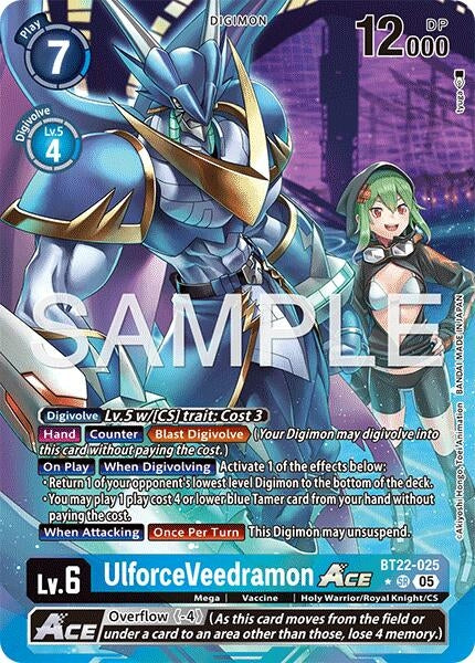 Image for UlforceVeedramon ACE (Alternate Art) (BT22-025 SR) - Digimon Card Game