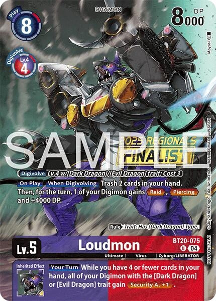 Image for Loudmon (Regionals 25-26 Season 2 Finalist) (BT20-075 U) - Digimon Card Game