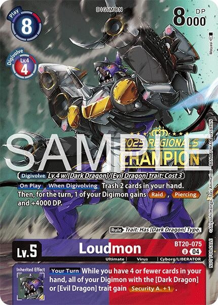 Image for Loudmon (Regionals 25-26 Season 2 Champion) (BT20-075 U) - Digimon Card Game