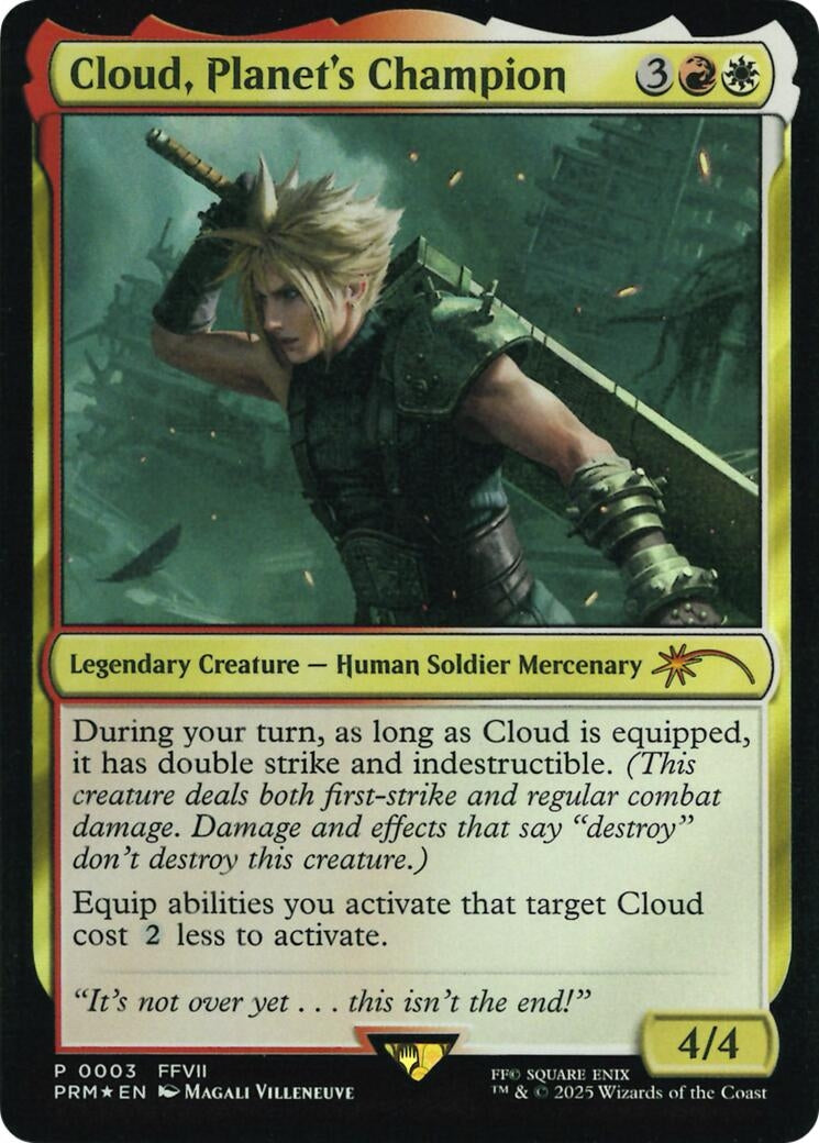 Image for Cloud, Planet's Champion (Costco Bundle) (3) (Unique and Miscellaneous Promos) - Magic: The Gathering