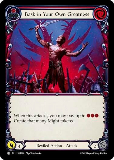 Image for Bask in Your Own Greatness (Red) (SUP098) - Flesh and Blood TCG