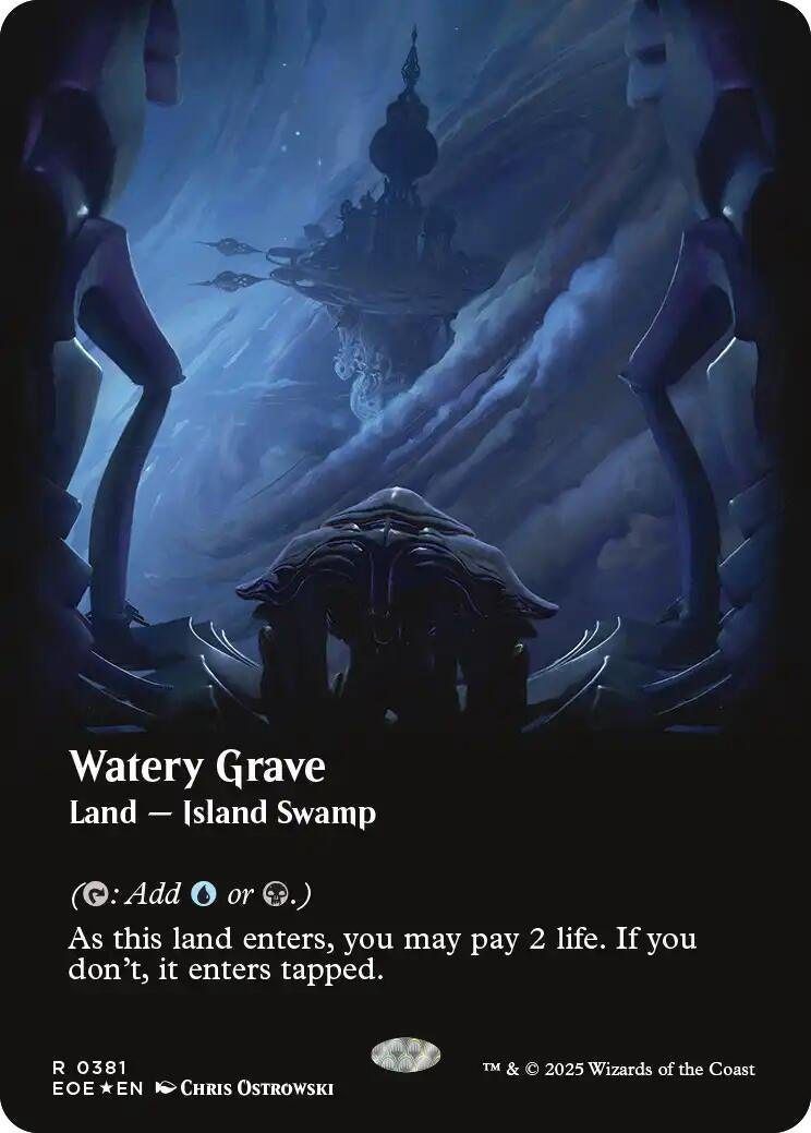 Image for Watery Grave (Borderless) (Galaxy Foil) (381) (Edge of Eternities) - Magic: The Gathering