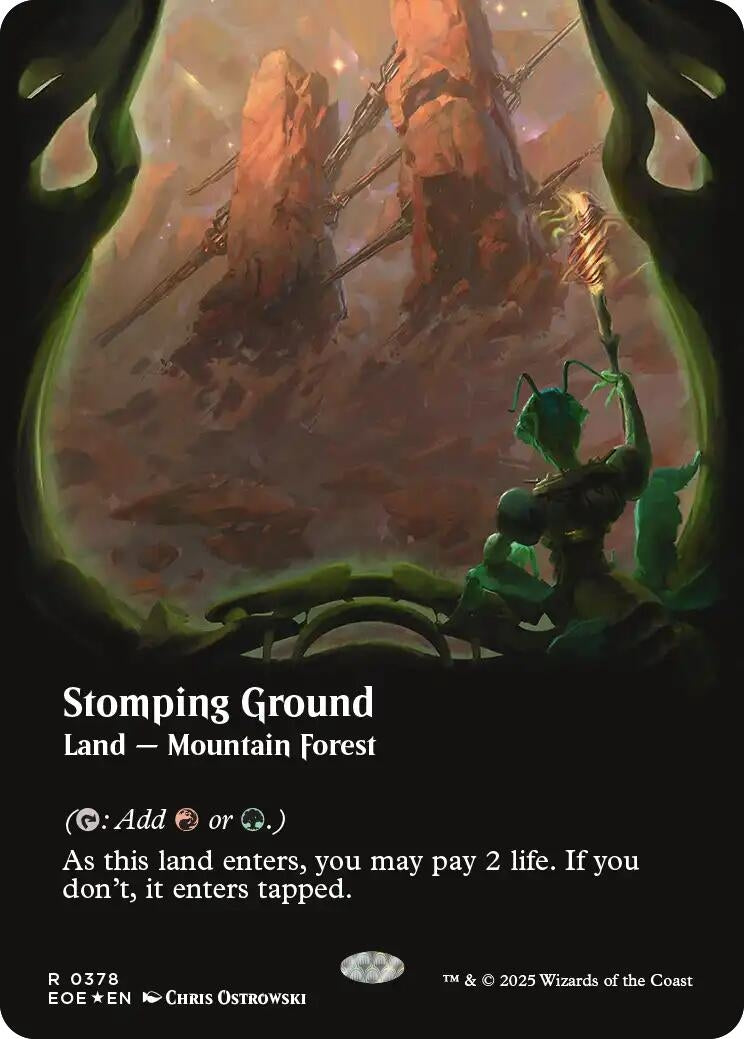 Image for Stomping Ground (Borderless) (Galaxy Foil) (378) (Edge of Eternities) - Magic: The Gathering