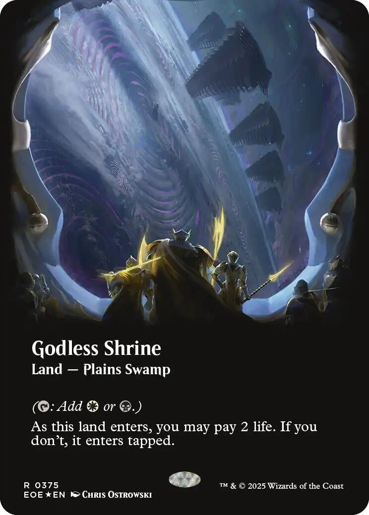 Image for Godless Shrine (Borderless) (Galaxy Foil) (375) (Edge of Eternities) - Magic: The Gathering