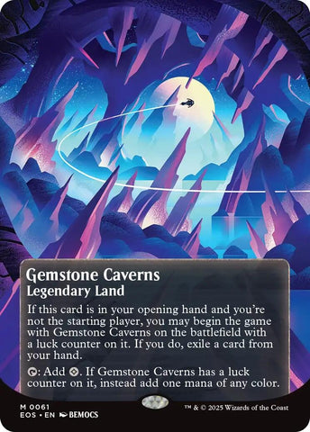 Image for Gemstone Caverns (0061) (Borderless) (61) (Edge of Eternities: Stellar Sights) - Magic: The Gathering