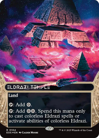 Image for Eldrazi Temple (0104) (Borderless) (Galaxy Foil) (104) (Edge of Eternities: Stellar Sights) - Magic: The Gathering