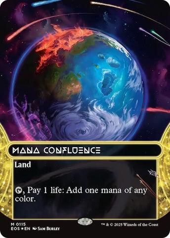 Image for Mana Confluence (0115) (Borderless) (Galaxy Foil) (115) (Edge of Eternities: Stellar Sights) - Magic: The Gathering