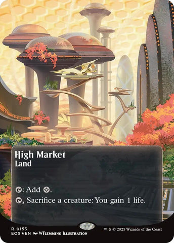 Image for High Market (0153) (Borderless) (Galaxy Foil) (153) (Edge of Eternities: Stellar Sights) - Magic: The Gathering