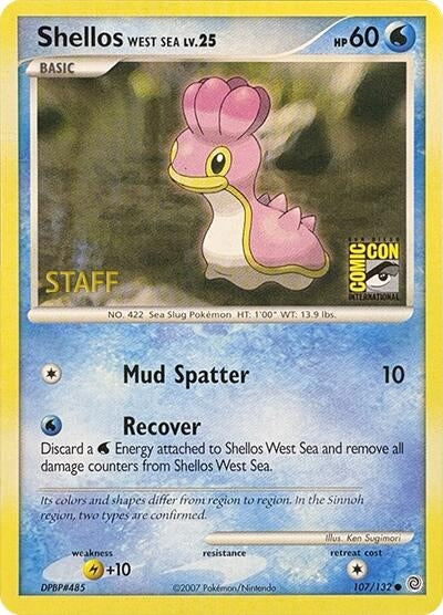 Image for Shellos West Sea (SDCC 2007 Staff) (107/132) (Miscellaneous Cards & Products) - Pokemon