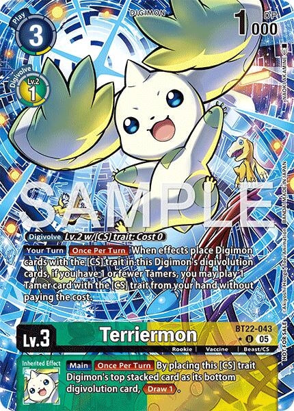 Image for Terriermon (Box Topper) (BT22-043 U) - Digimon Card Game