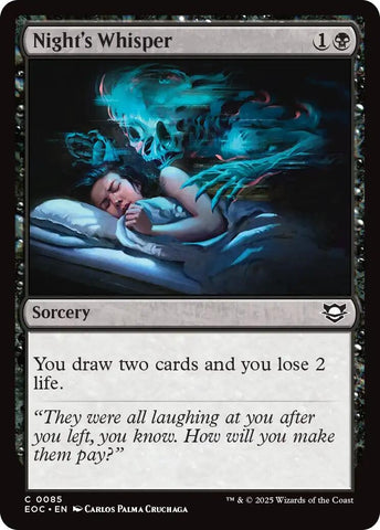 Image for Night's Whisper (85) - Magic: The Gathering