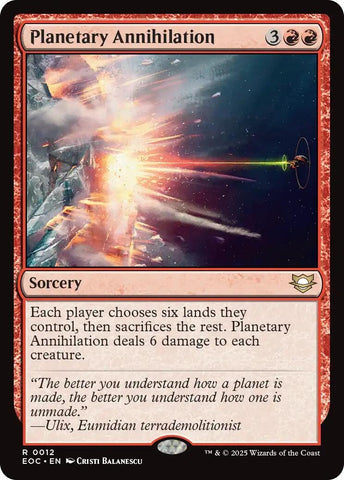 Image for Planetary Annihilation (12) (Commander: Edge of Eternities) - Magic: The Gathering