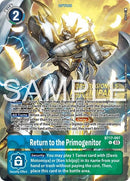 Image for Return to the Primogenitor (Regionals 25-26 Season 2 Participant) (BT17-097 U) - Digimon Card Game