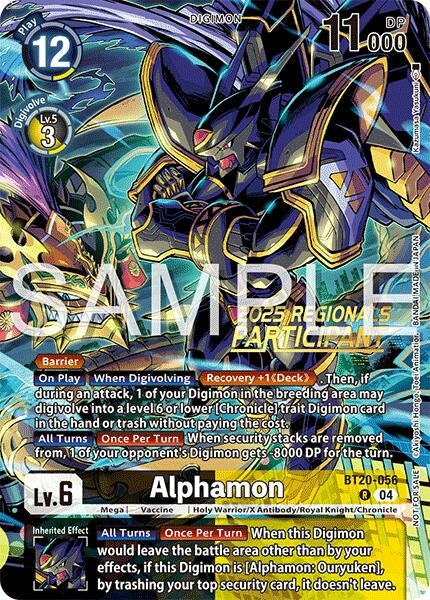 Image for Alphamon (Regionals 25-26 Season 2 Participant) (BT20-056 R) - Digimon Card Game